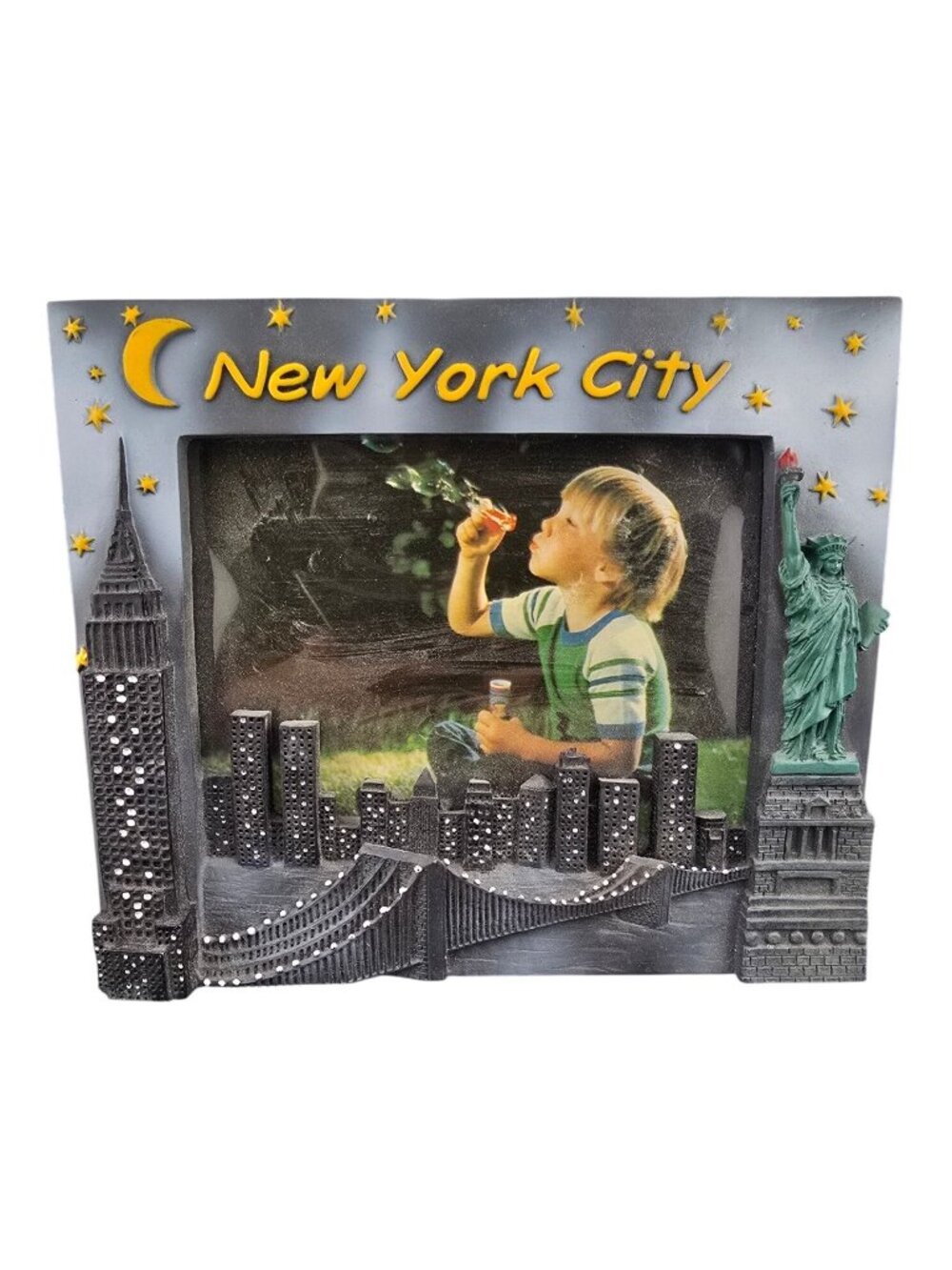 New York City Skyline Photo Frame 4x6 Statue Of Liberty & Empire State Building